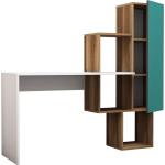 Braune Moderne Hanah Home Schreibtische mit Stauraum aus Holz Breite 100-150cm, Höhe 100-150cm, Tiefe 0-50cm 