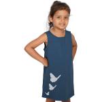 Blaue Motiv Langärmelige Bio Nachhaltige Druckkleider & bedruckte Kinderkleider mit Insekten-Motiv aus Jersey maschinenwaschbar für Babys Größe 134 für den für den Sommer 