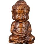 Reduzierte Asiatische Buddha-Gartenfiguren aus Holz 