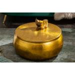 Reduzierte Goldene Shabby Chic Riess Ambiente Runde Runde Couchtische 30 cm aus Metall mit Stauraum Breite 50-100cm, Höhe 0-50cm, Tiefe 50-100cm 