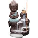 Reduzierte Hellblaue Asiatische Räucherstäbchenhalter mit Buddha-Motiv aus Keramik 