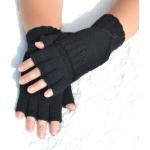 Schwarze Fingerlose Handschuhe & Halbfinger-Handschuhe für Herren Größe L 