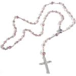 Kaufe Kreuz-Rosenkranz-Halskette, einfach Damenmode, Jungfrau Maria,  Rosenkranz, religiöse Halskette, Schmuck, Geschenke