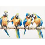 Reduzierte Blaue Leinwandbilder mit Papageienmotiv aus Acrylglas 70x100 