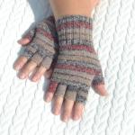 Braune Fingerlose Handschuhe & Halbfinger-Handschuhe für Herren Größe M für den für den Herbst 