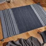 Graue Geflochtene Oriental Weavers Kelim Teppiche aus Chenille 120x170 