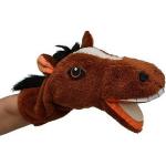 Handpuppe Pferd Pony kann Klappergeräusche machen Plüsch Neu