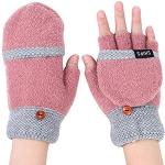 Rosa Fingerlose Handschuhe & Halbfinger-Handschuhe für Damen Einheitsgröße für den für den Winter 