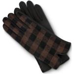 Reduzierte Schwarze Karo TCHIBO Damenhandschuhe aus Polyester Größe 7 für den für den Herbst 