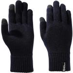 Blaue Strick-Handschuhe aus Acryl Größe M 