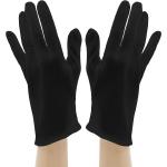 Schwarze Buttinette Faschingshandschuhe aus Baumwolle für Damen 