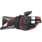 Schwarze MotoGP Handschuhe mit Klettverschluss aus Leder Größe 3 