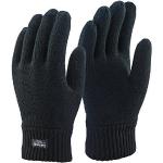 Handschuhe Thinsulate Extrem Thermo Gefüttert Gestrickt Schwarz S M