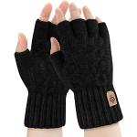 Reduzierte Schwarze Fingerlose Handschuhe & Halbfinger-Handschuhe aus Acryl für Herren Einheitsgröße für den für den Winter 