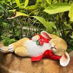 29 cm Hasen-Gartenfiguren aus Kunstharz wetterfest 