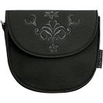 Schwarze Lady Edelweiss Trachtentaschen & Dirndltaschen aus Leder für Damen 