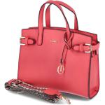 Rote L.CREDI Damenschultertaschen & Damenshoulderbags mit Riemchen aus Kunstleder 