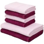 Reduzierte Rosa Unifarbene My Home Handtücher Sets aus Baumwolle maschinenwaschbar 70x140 6-teilig 