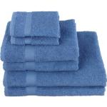 Handtuch Set MY HOME "Nela" Handtücher (Packung) blau Handtuch-Sets