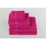Reduzierte Pinke Unifarbene My Home Handtücher Sets aus Baumwolle maschinenwaschbar 70x140 6-teilig 