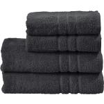 Schwarze Unifarbene Handtücher Sets aus Textil 70x140 4-teilig 