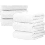 6er Set Handtücher 50x70 cm Baumwolle 650 g/qm weiß