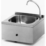 Silberne Handwaschbecken & Gäste-WC-Waschtische aus Stahl mit Sensor 
