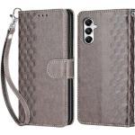 Graue Samsung Galaxy A05s Hüllen Art: Flip Cases mit Bildern aus Leder klappbar 