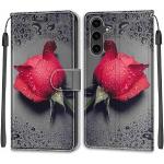 Samsung Galaxy S24 Hüllen Art: Flip Cases mit Bildern aus Kunstleder stoßfest 