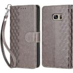 Graue Samsung Galaxy S7 Hüllen Art: Flip Cases mit Bildern aus Leder klappbar 