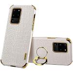 Weiße Retro Samsung Galaxy A21s Cases Art: Bumper Cases mit Bildern mit Knopf aus Glattleder mit Ständer 
