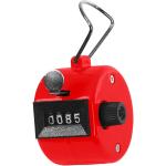 Handzähler Tally Counter 4-stellig, mechanisch, bunt, Rot