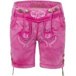 Pinke Hangowear Jeans Shorts für Kinder aus Denim 