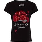 Schwarze Hangowear T-Shirts mit Pailletten aus Baumwolle maschinenwaschbar für Damen Größe M 