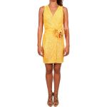 Reduzierte Gelbe Hanita Midi V-Ausschnitt Midikleider & knielange Kleider mit Pailletten für Damen Größe M 