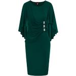 Dunkelgrüne Midi Chiffon-Abendkleider aus Chiffon für Damen Größe XL für den für den Sommer 