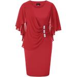 Rote Midi Chiffon-Abendkleider aus Chiffon für Damen Größe XXL für die Braut 