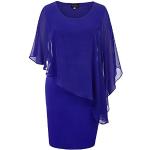Royalblaue Elegante Midi Chiffon-Abendkleider mit Reißverschluss aus Chiffon für Damen Größe S Große Größen für den für den Sommer 