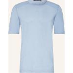Hellblaue Hannes Roether T-Shirts aus Baumwolle für Herren Übergrößen 