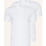 Weiße Kurzärmelige Hanro T-Shirts aus Jersey für Herren Übergrößen 2-teilig 