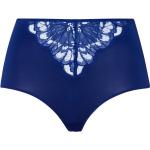 Blaue Hanro Damentaillenslips aus Jersey Größe XL 