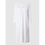 Weiße 3/4-ärmelige Hanro Moments Damennachthemden aus Baumwolle Größe XL 