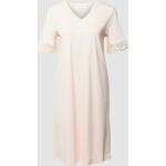 Pinke Halblangärmelige Hanro Midi Damennachthemden aus Baumwolle Größe XS 