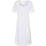 Weiße Unifarbene Hanro Damennachthemden aus Baumwolle Größe L 