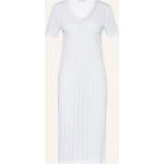 Weiße Kurzärmelige Hanro Damennachthemden aus Jersey Größe M 