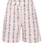 Pinke Gestreifte Pyjamahosen kurz aus Baumwollmischung für Damen Größe L für den für den Sommer 