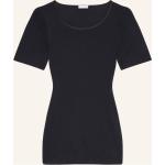 Schwarze Kurzärmelige Hanro T-Shirts aus Jersey für Damen Größe XS 
