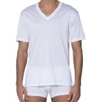Weiße Hanro V-Ausschnitt T-Shirts aus Baumwolle für Herren Größe XXL 