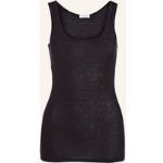 Schwarze Hanro Ultralight Damenträgerhemden & Damenachselhemden durchsichtig aus Baumwolle Größe S 
