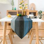 Reduzierte Blaue Moderne Tischläufer aus Holz maschinenwaschbar 